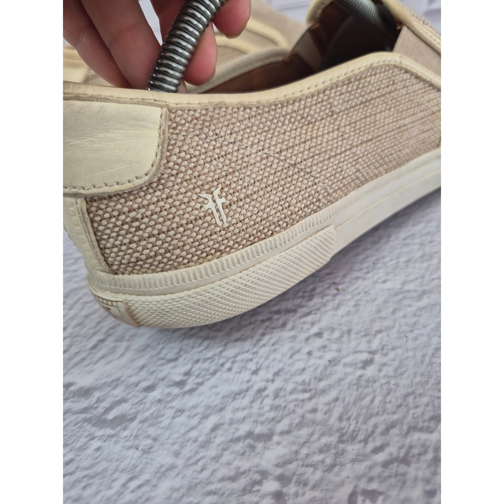 Frye Gia Canvas Slip On Sneakers Womens Size 11 M Beige 3470063 Coastal - Picture 4 of 13